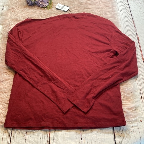 NWT N:Philanthropy Oxblood Cut Out Long Sleeve Tee sz M - Picture 11 of 11